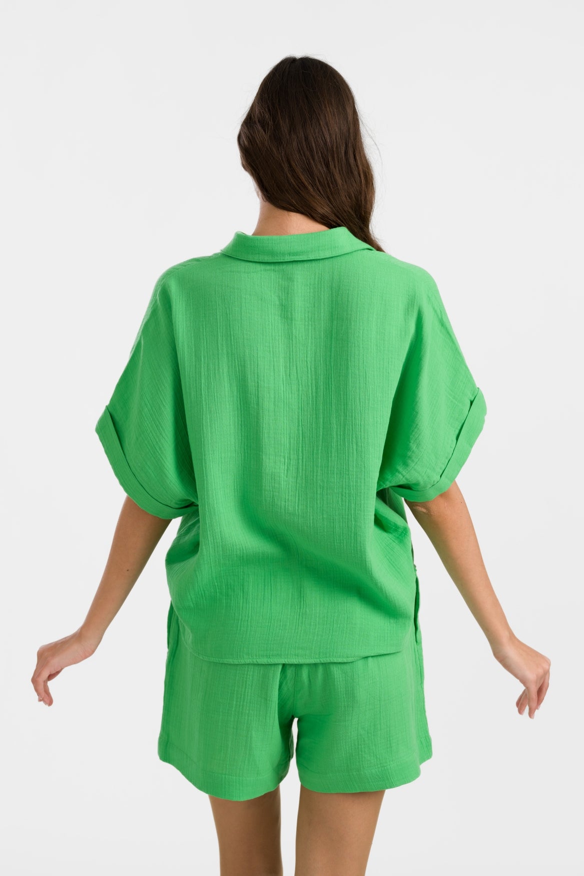 Jill Bluse | Crinkle Grün