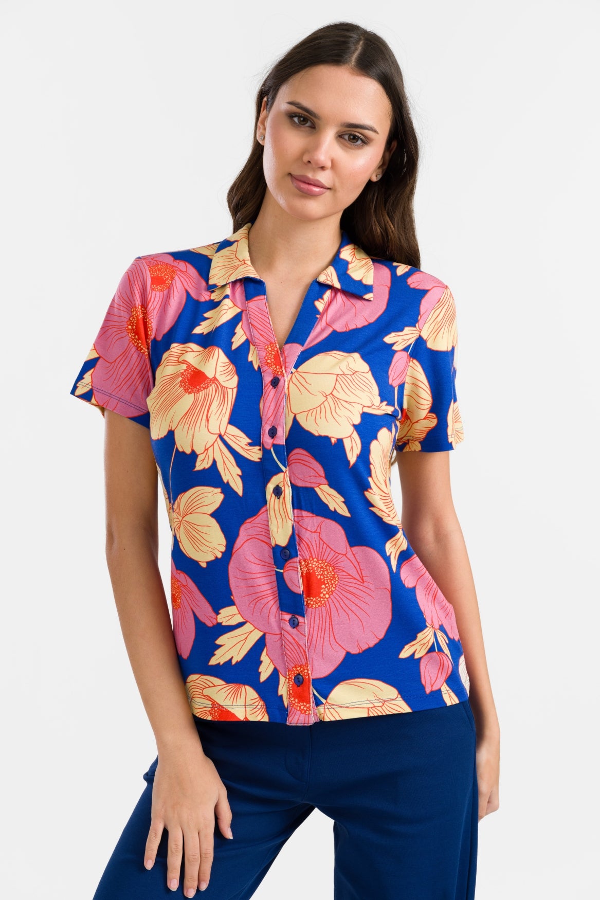 Lena Bluse Kurzarm | Poppy Love