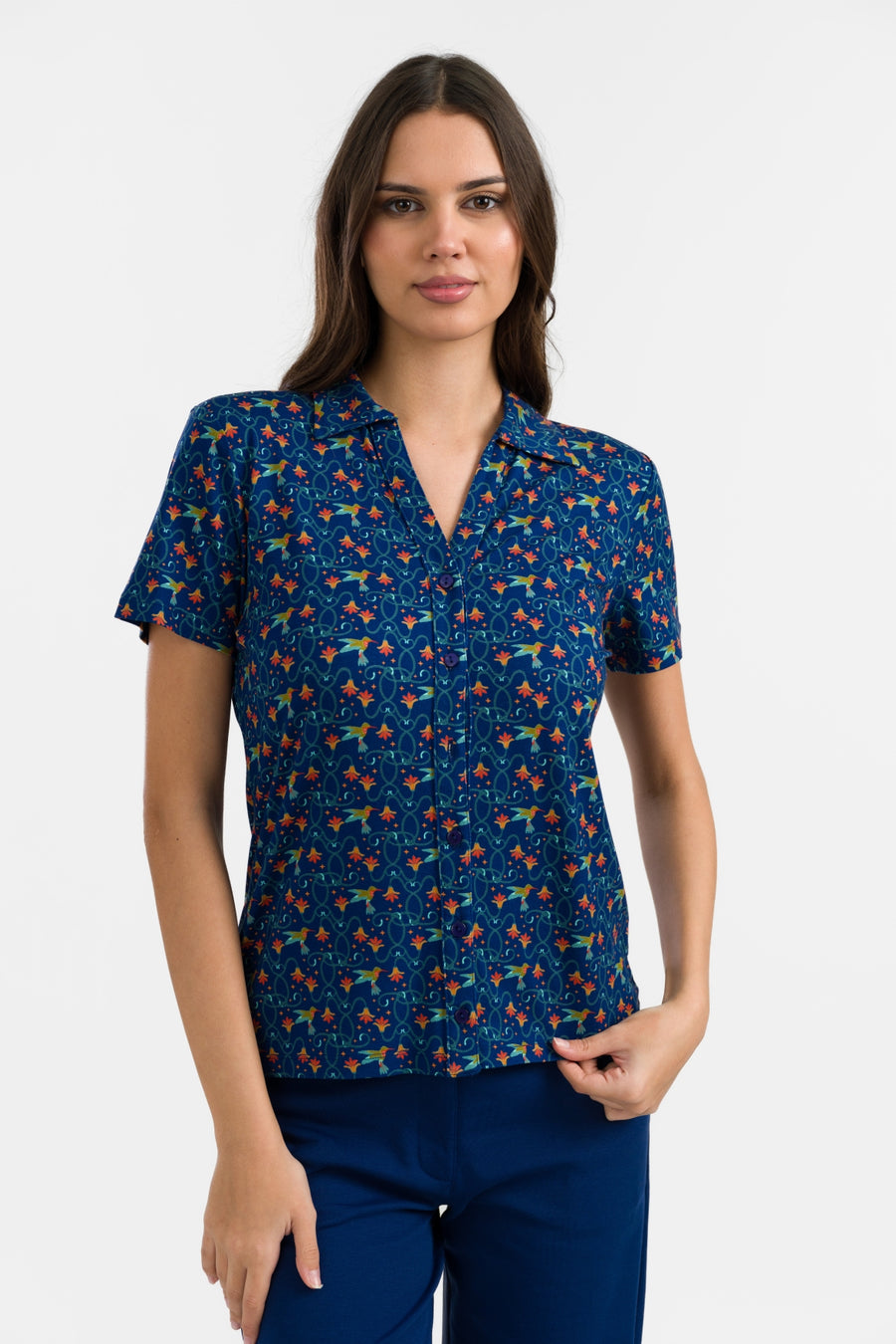 Lena Bluse Kurzarm | Kolibri