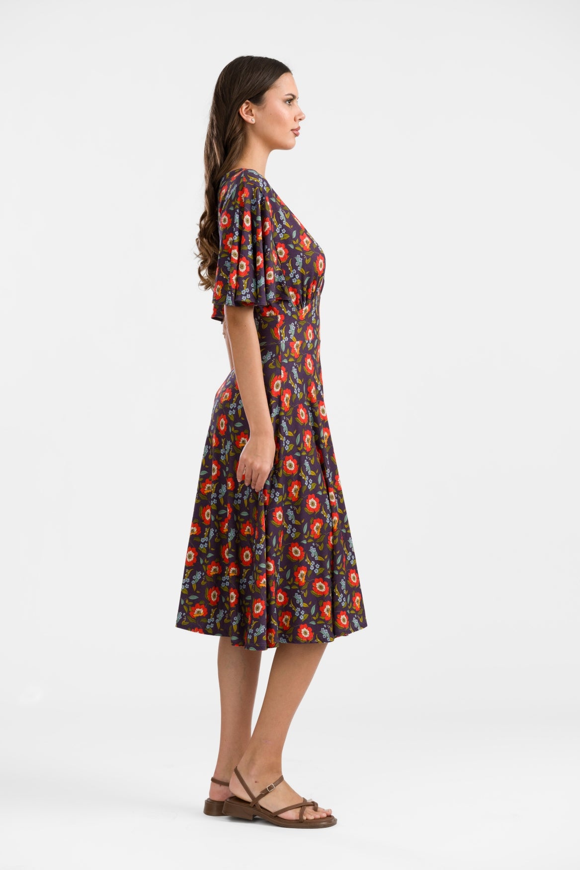 Luna Kleid | Purple Poppy