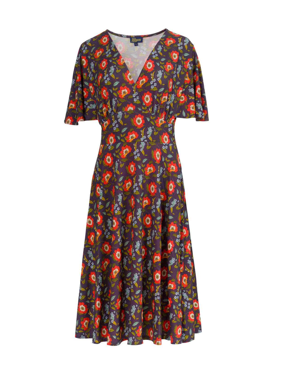 Luna Kleid | Purple Poppy