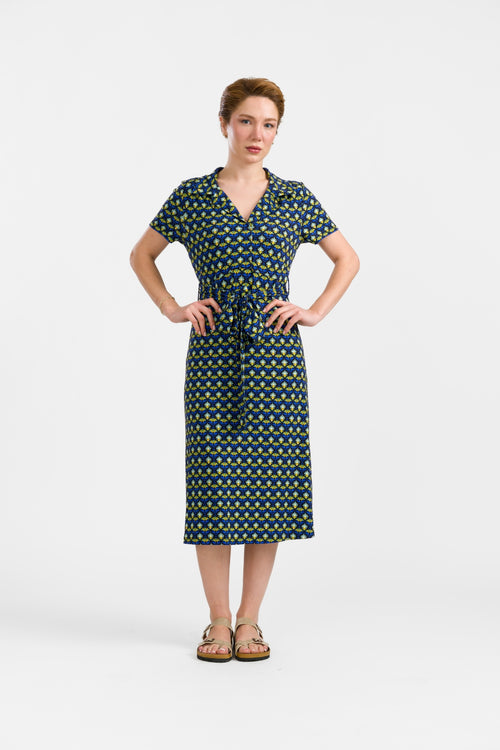Marilyn-Kleid, Kurzarm | Retro-Blumen