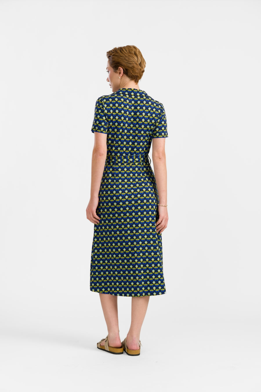 Marilyn-Kleid, Kurzarm | Retro-Blumen