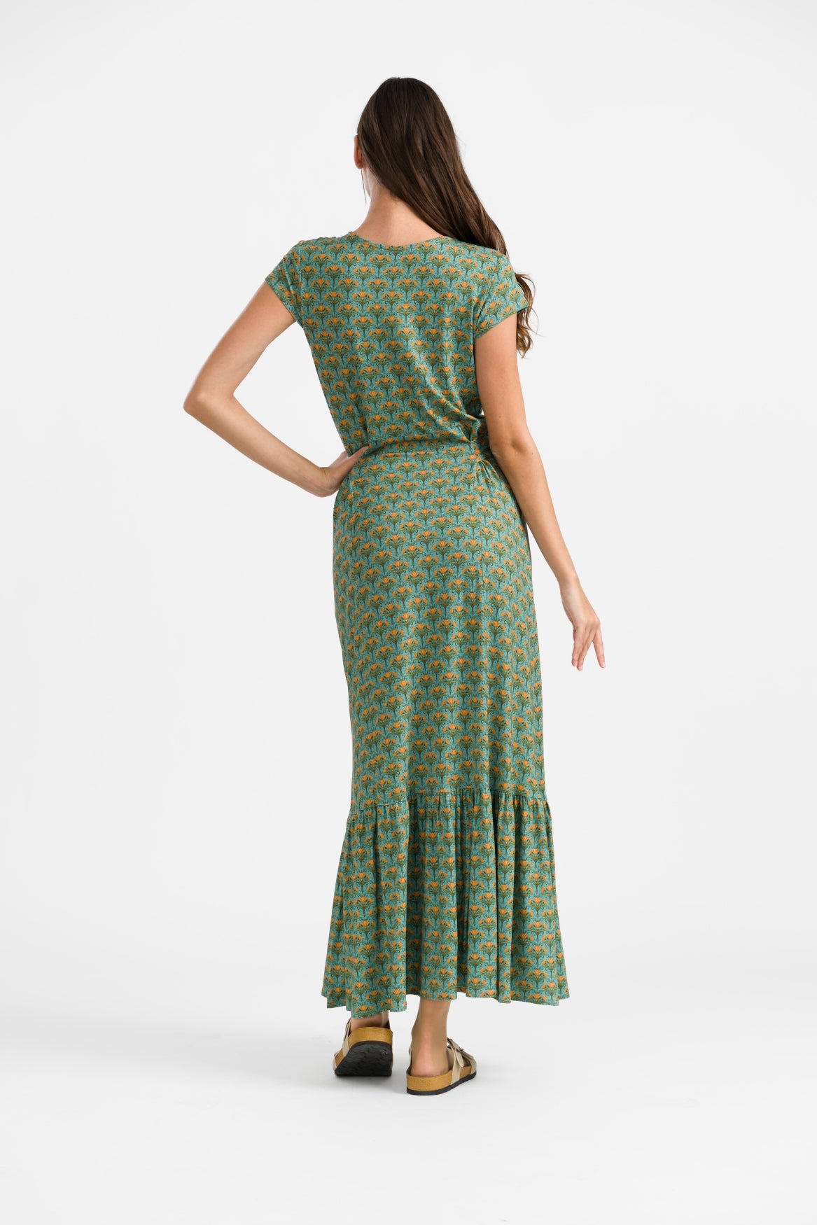 Maud Maxikleid Kurzarm | Blooming