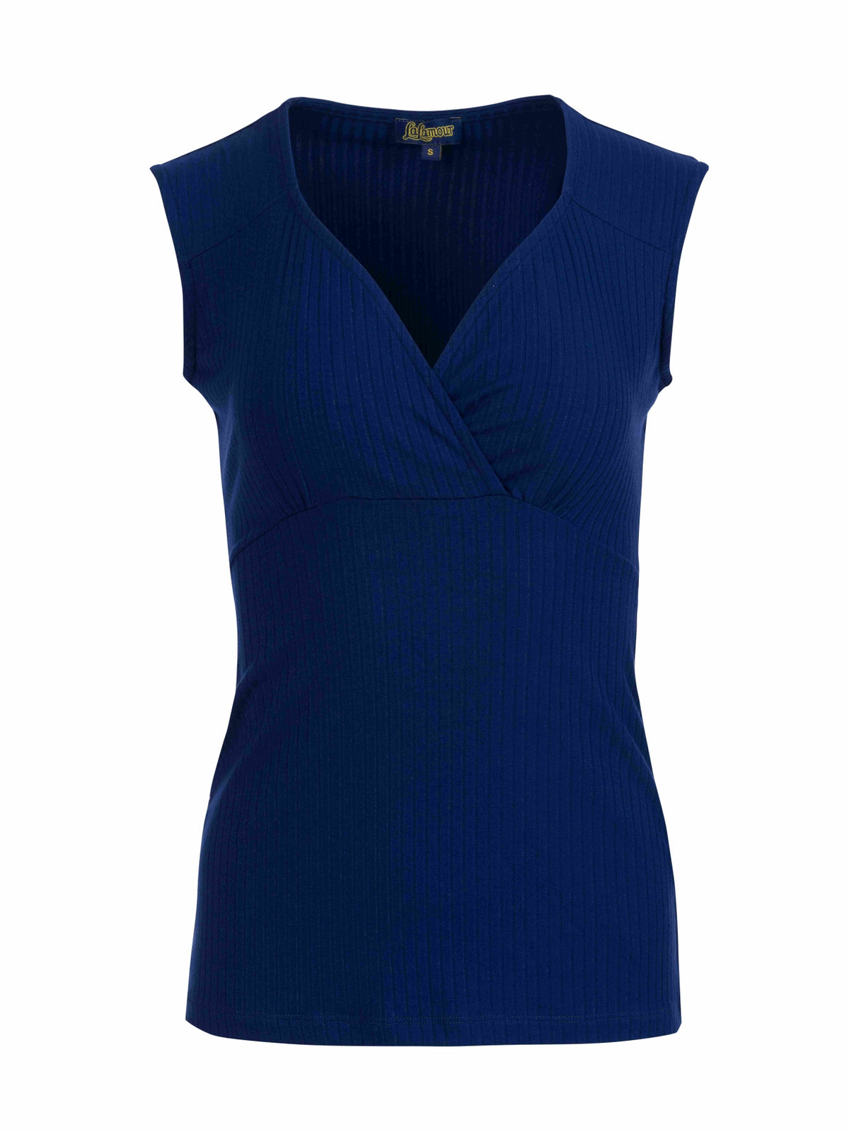 Monroe Top | Geripptes Marineblau