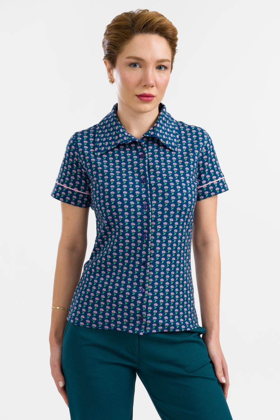 Sara Bluse Kurzarm | What About Flowers