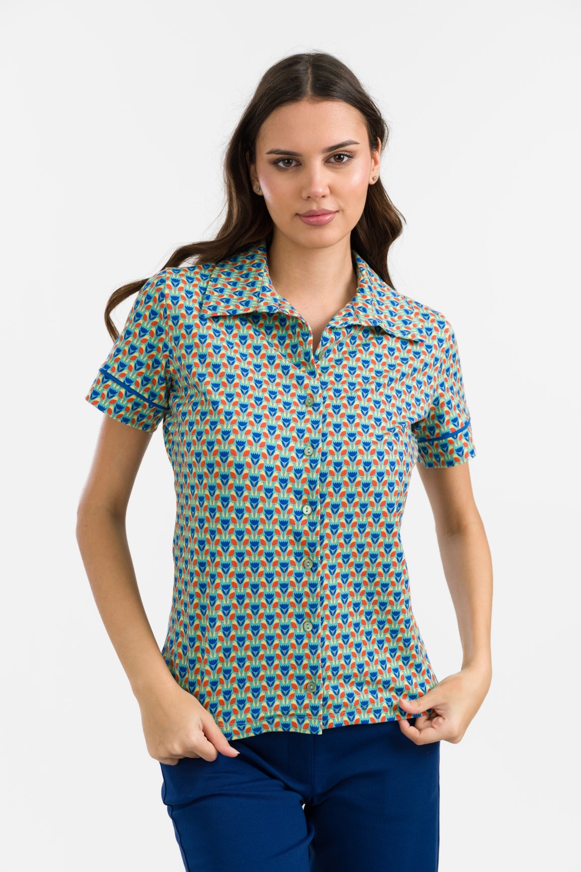 Sara Bluse Kurzarm | Robin