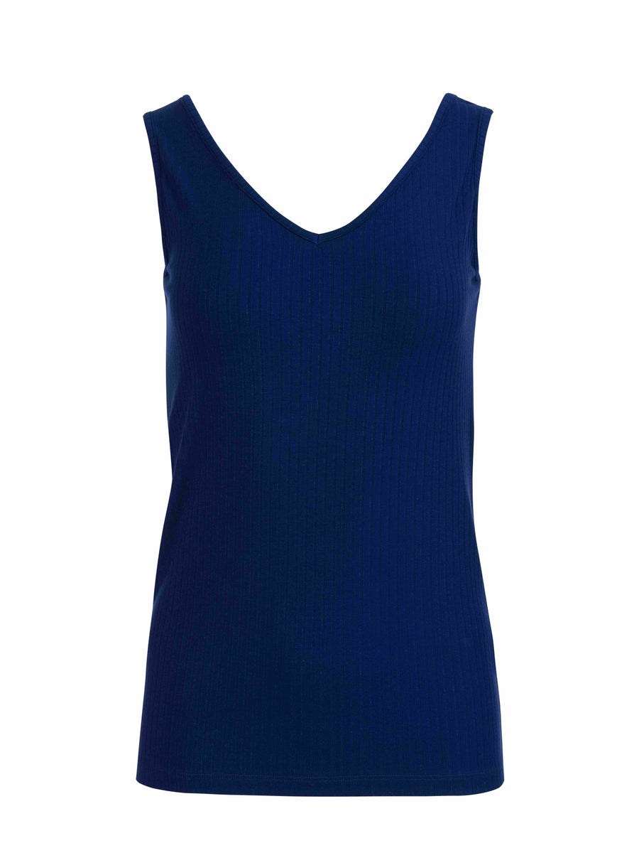 Stella Tanktop | Gerippt, Marineblau