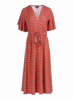 Trix Kleid mit Schmetterlingsärmeln | Tropical Tango