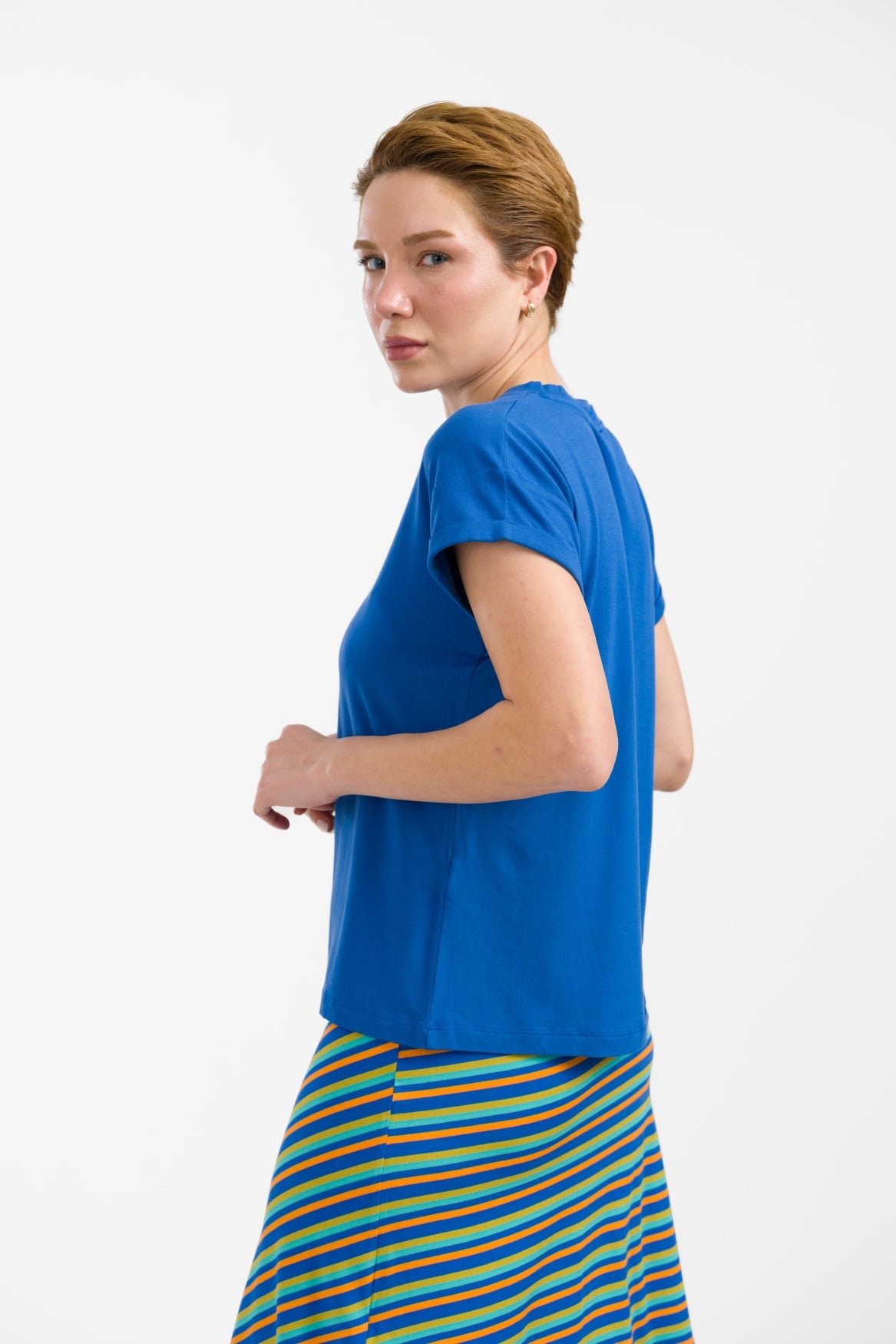 Vera Top | Schlichtes Blau