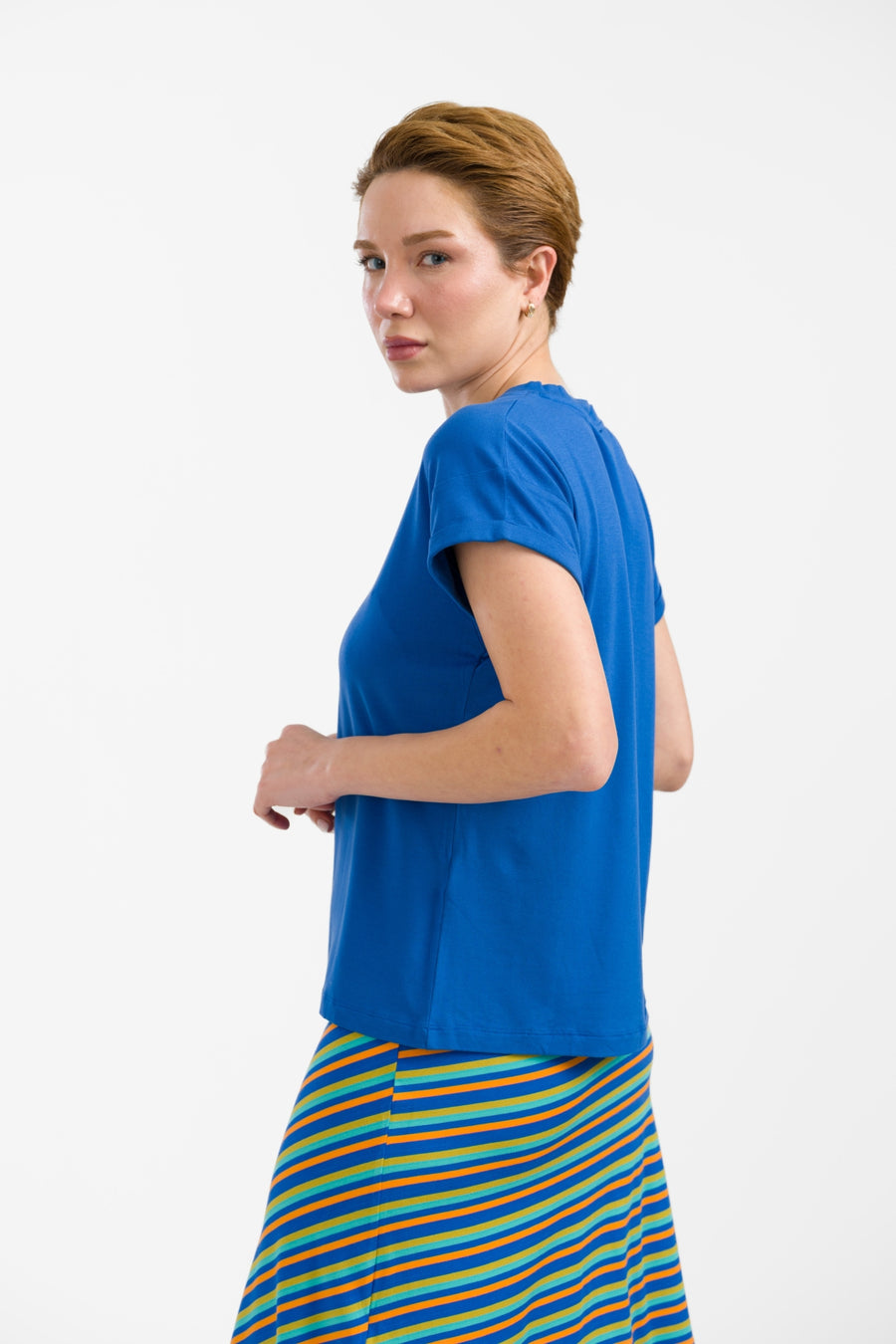 Vera Top | Schlichtes Blau