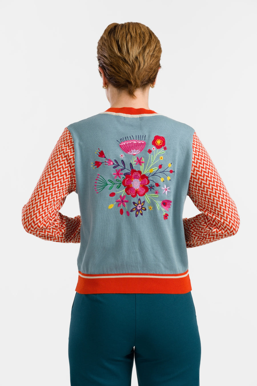 Strickjacke | Blumen