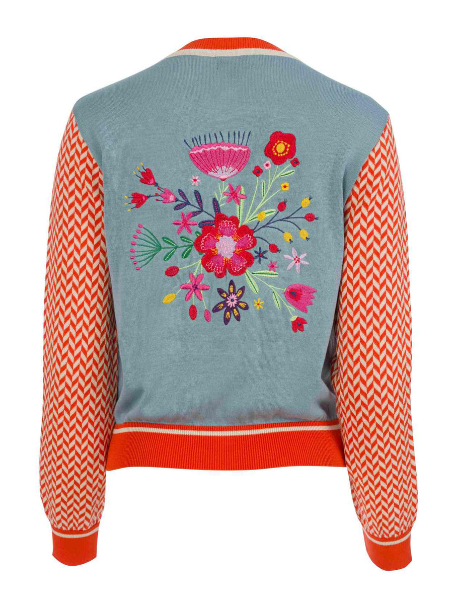 Strickjacke | Blumen