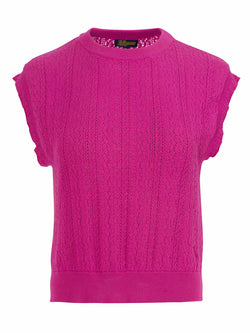 Pippa-Strickoberteil | Fuchsia