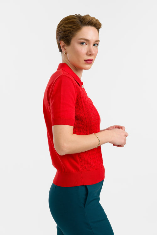 Strickoberteil Romy | Rot