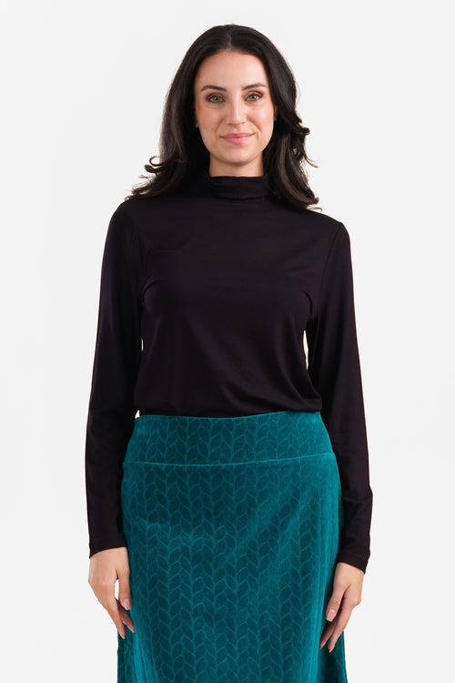 Rose Top | Ecovero Schlichtes Schwarz