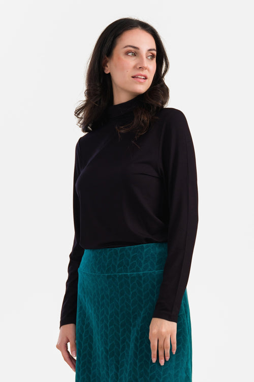 Rose Top | Ecovero Schlichtes Schwarz