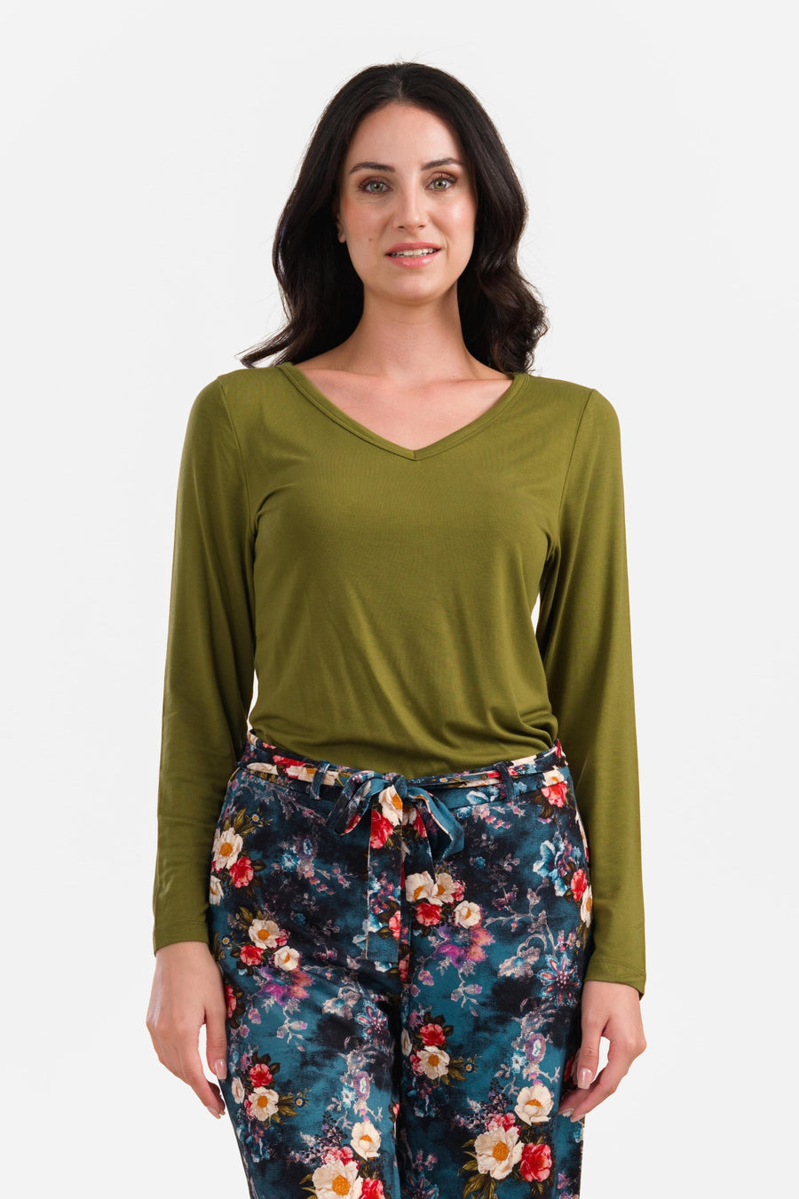 Lynn Top | Ecovero Plain Olive