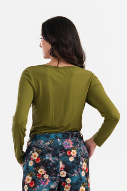 Lynn Top | Ecovero Plain Olive