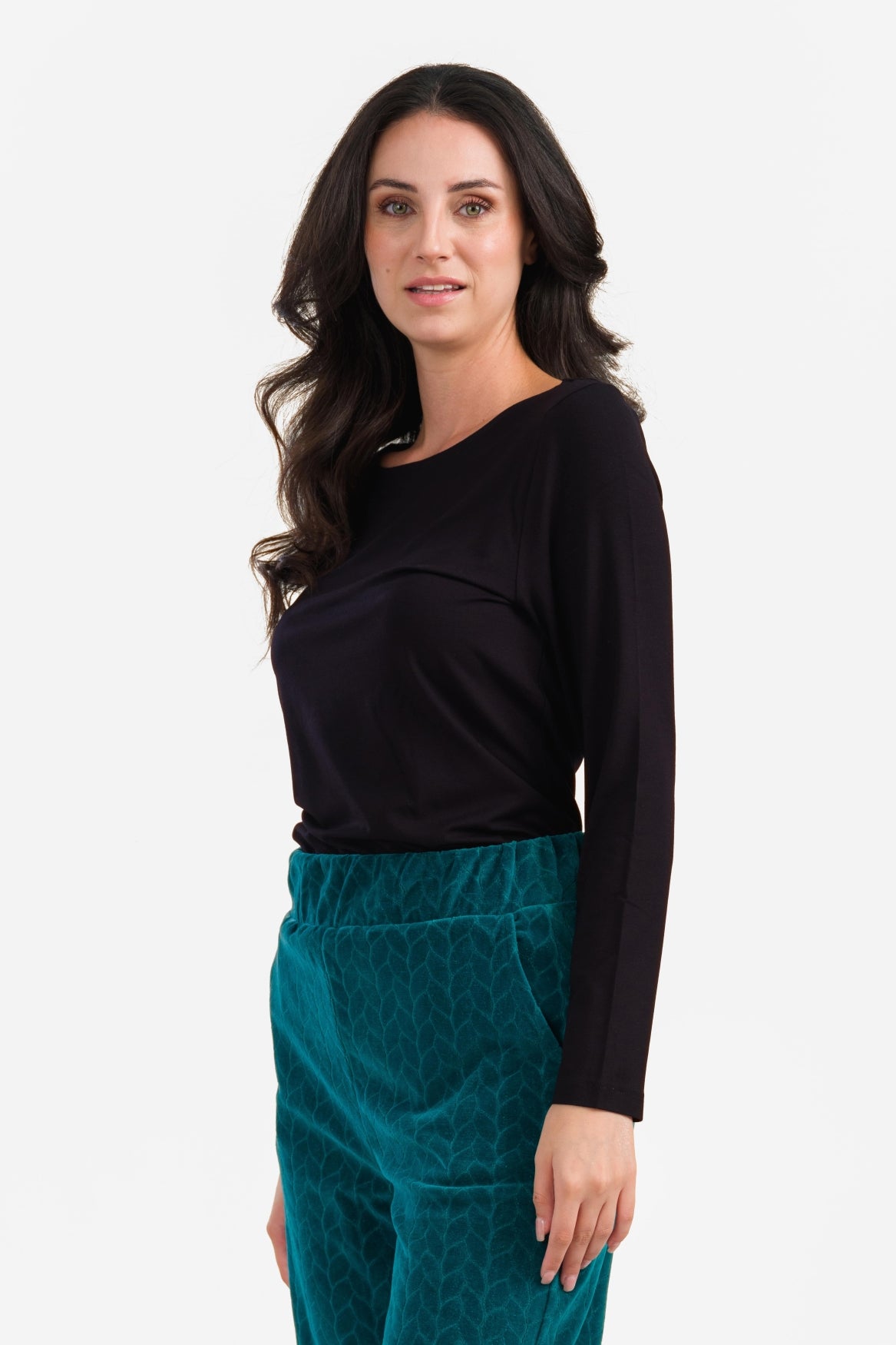 Puck Top | Ecovero Schlicht Schwarz