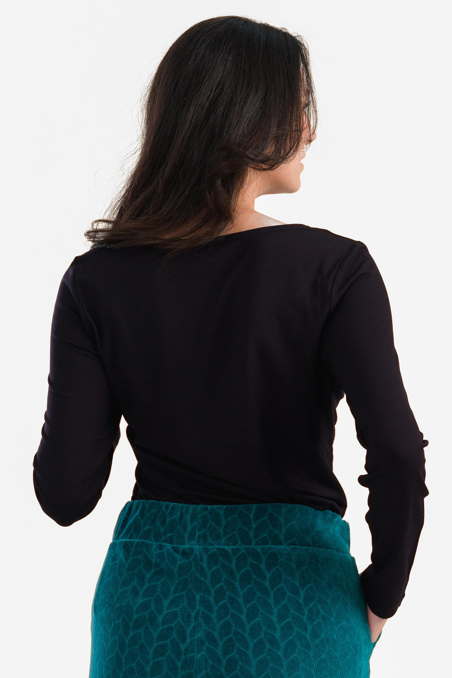 Puck Top | Ecovero Schlicht Schwarz