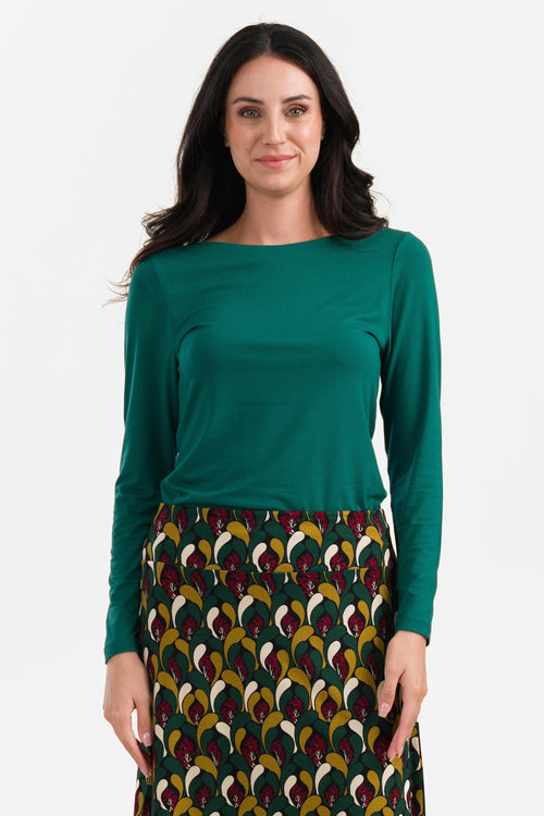 Puck Top| Ecovero Plain Green