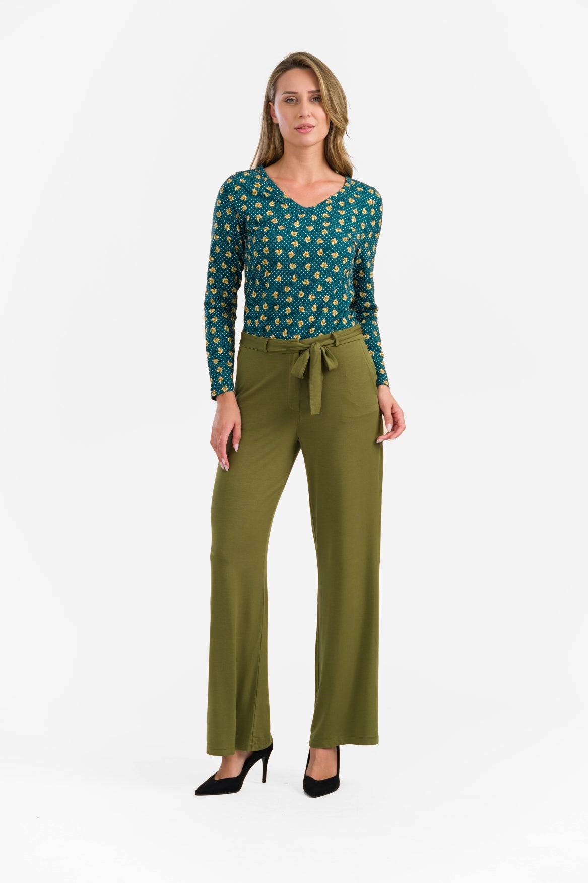 Sue Hose | Micro Plain Olive