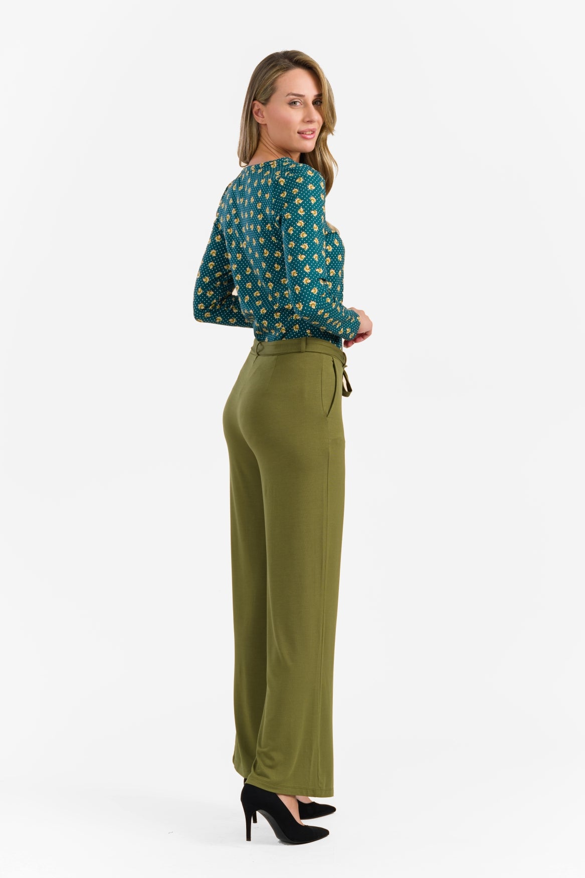 Sue Hose | Micro Plain Olive