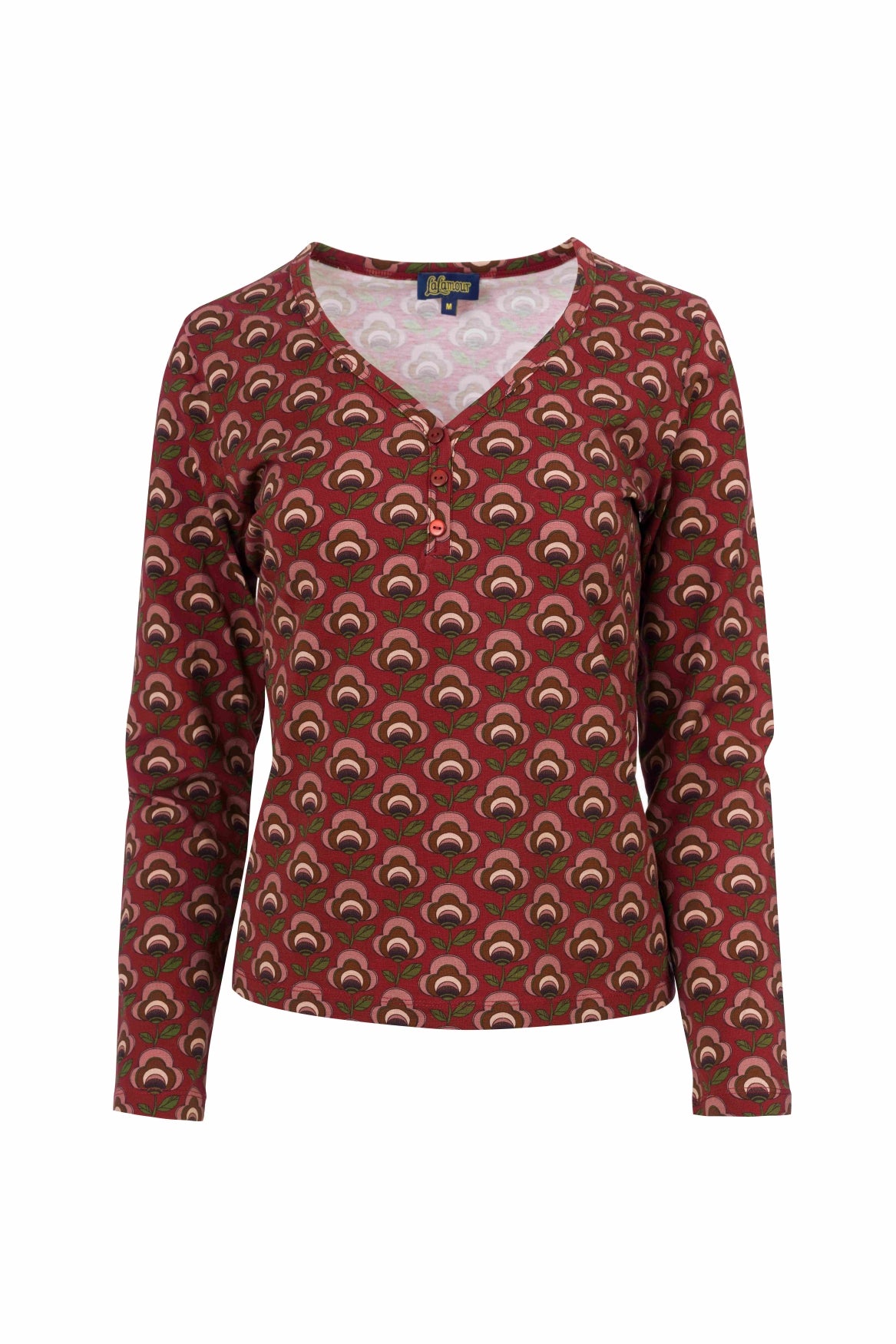 Natalie Top | Abstrakte Blume Bordeaux
