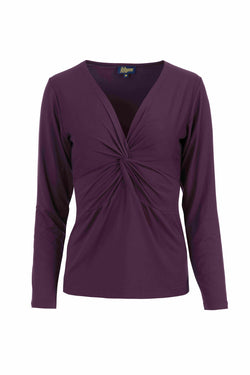 Angela Top | Ecovero Plain Aubergine
