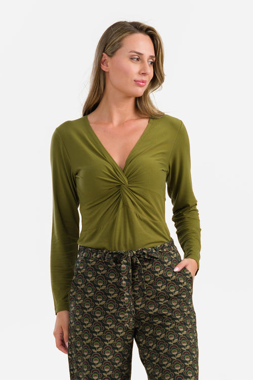 Angela Top | Ecovero Plain Olive