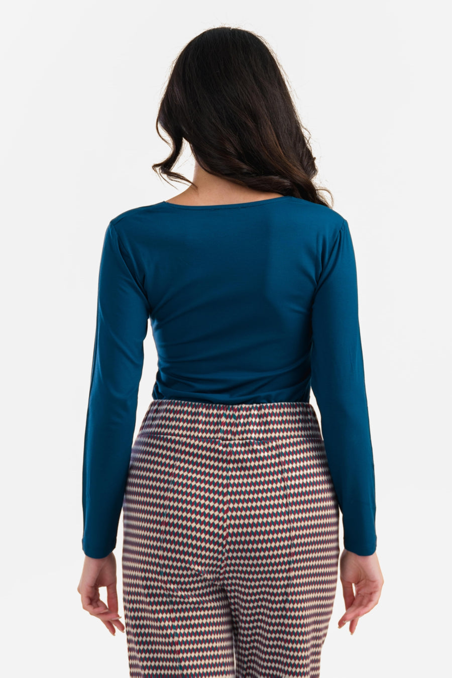 Angela Top | Ecovero Plain Petrol