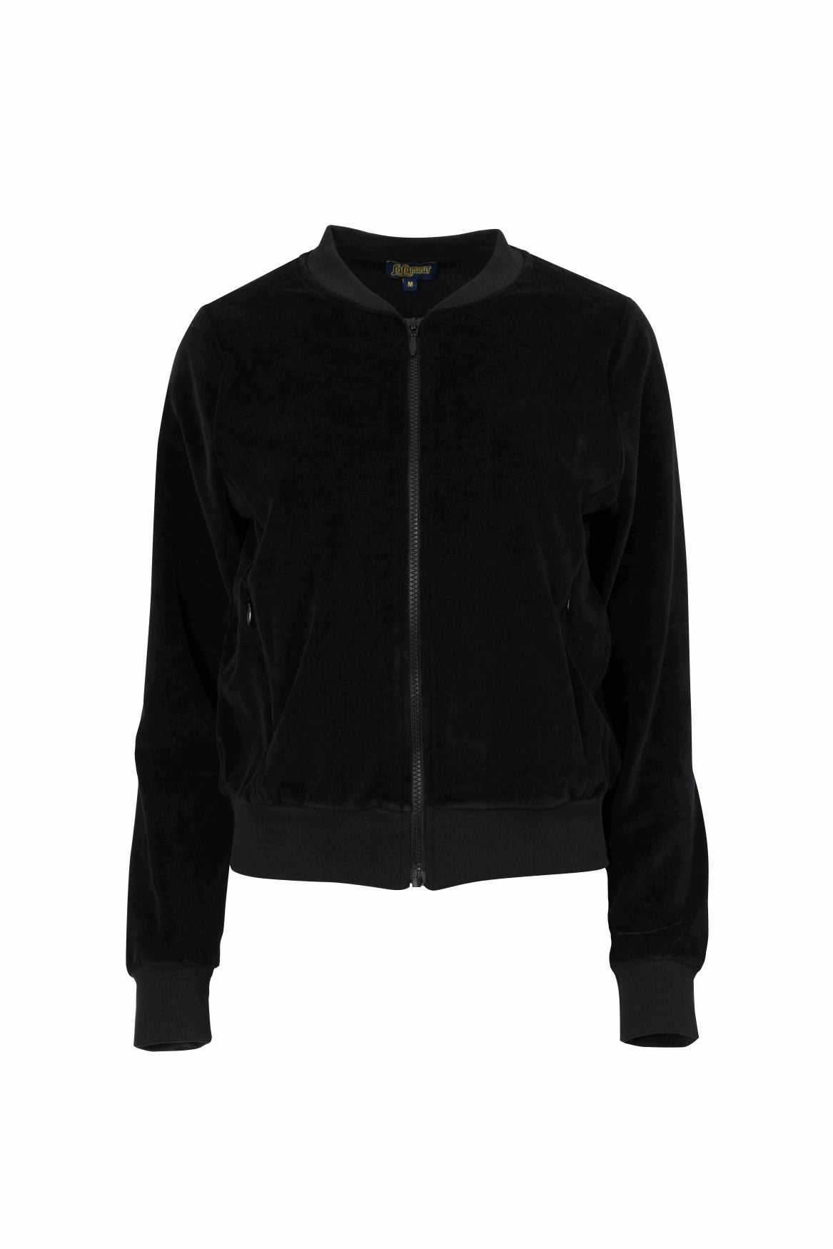 Nora Bomberjacke | Velours, Schwarz