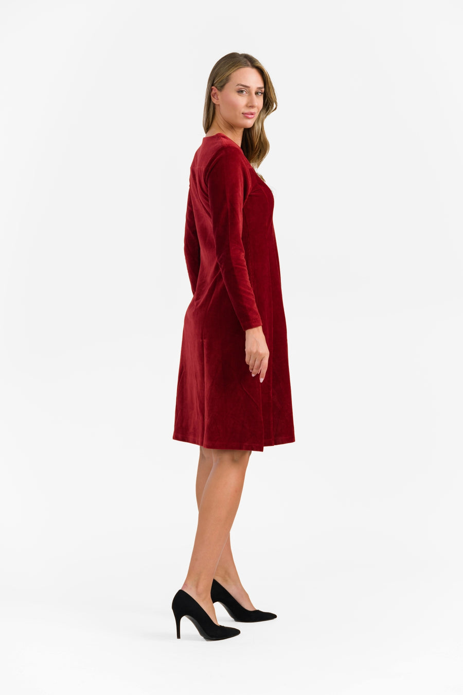 Sandra-Kleid | Rippenvelours, einfach gebraten
