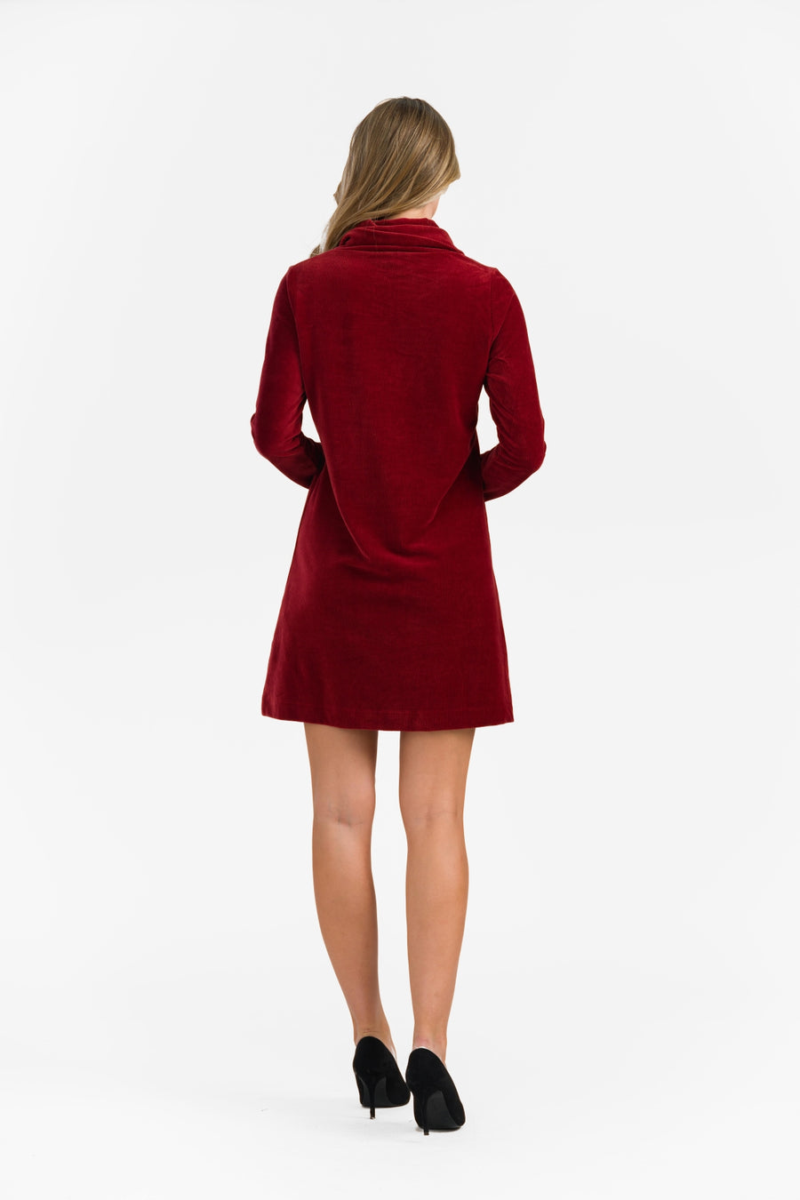 Pleun Tunique | Rippenvelours, einfarbig, gebratener Ziegelstein