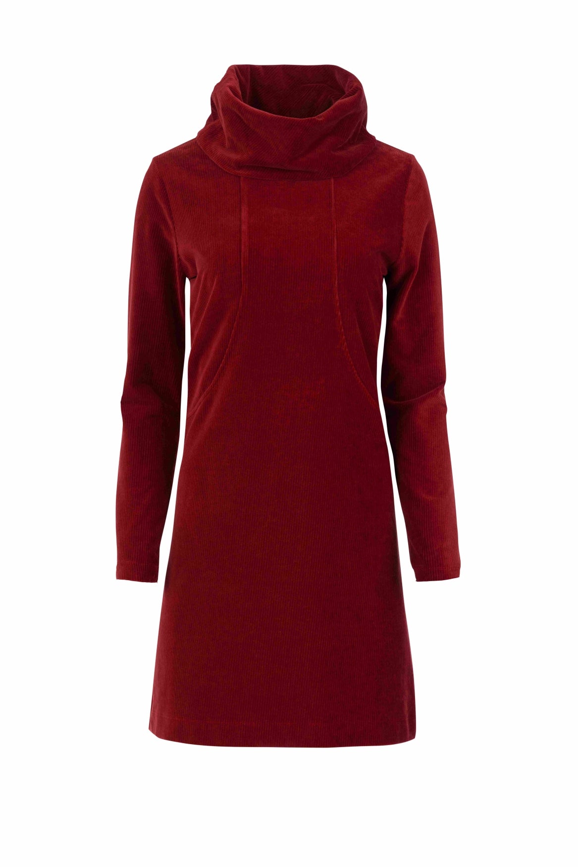 Pleun Tunique | Rippenvelours, einfarbig, gebratener Ziegelstein