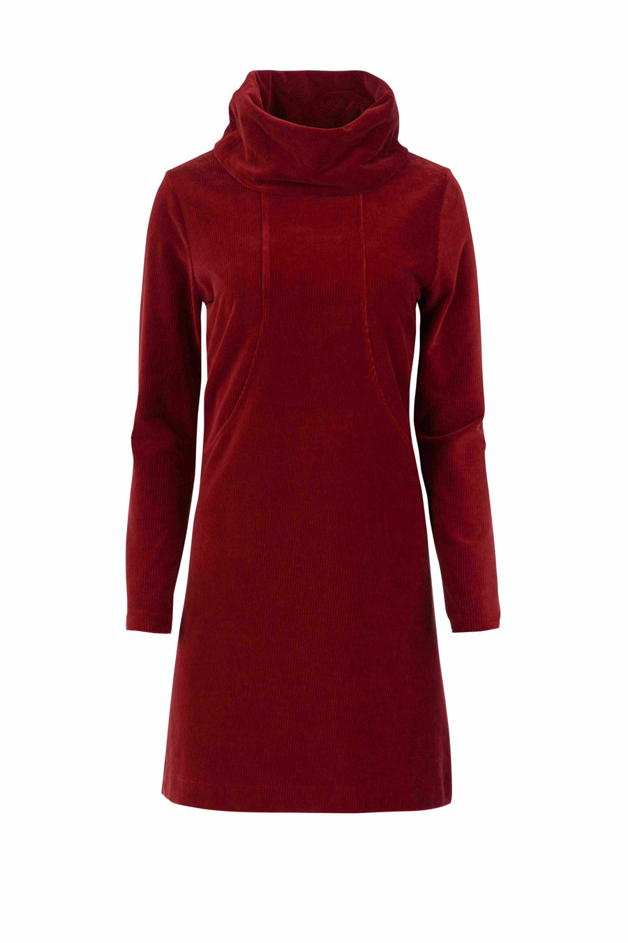 Pleun Tunique | Rippenvelours, einfarbig, gebratener Ziegelstein