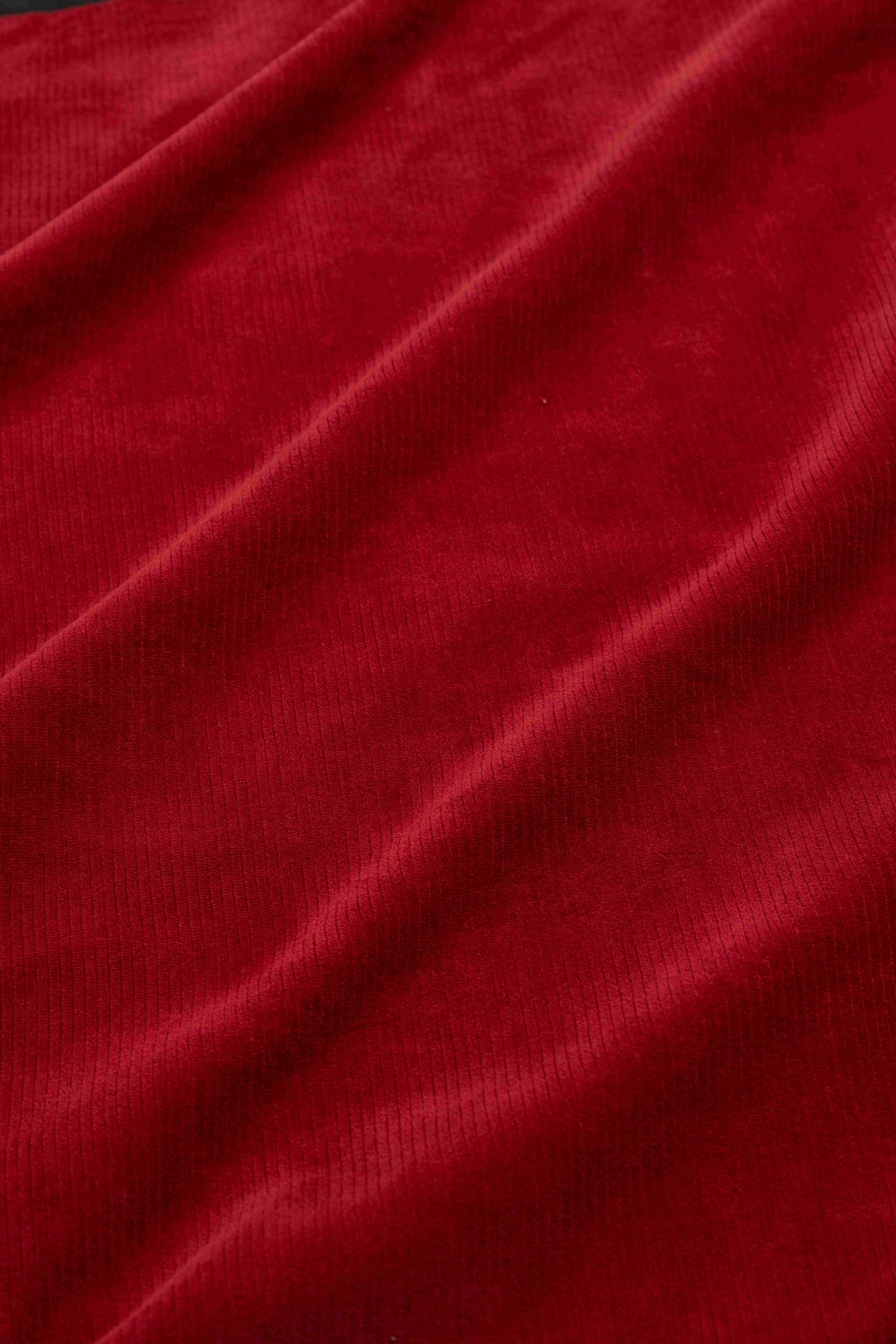 Pleun Tunique | Rippenvelours, einfarbig, gebratener Ziegelstein