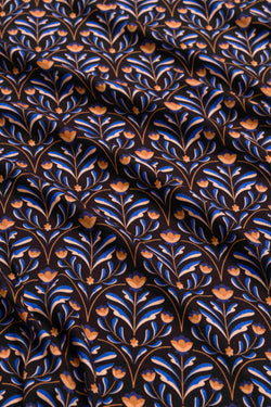 Amy Bluse | Barock Flower Schwarz