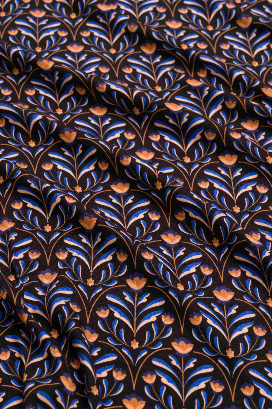 Amy Bluse | Barock Flower Schwarz