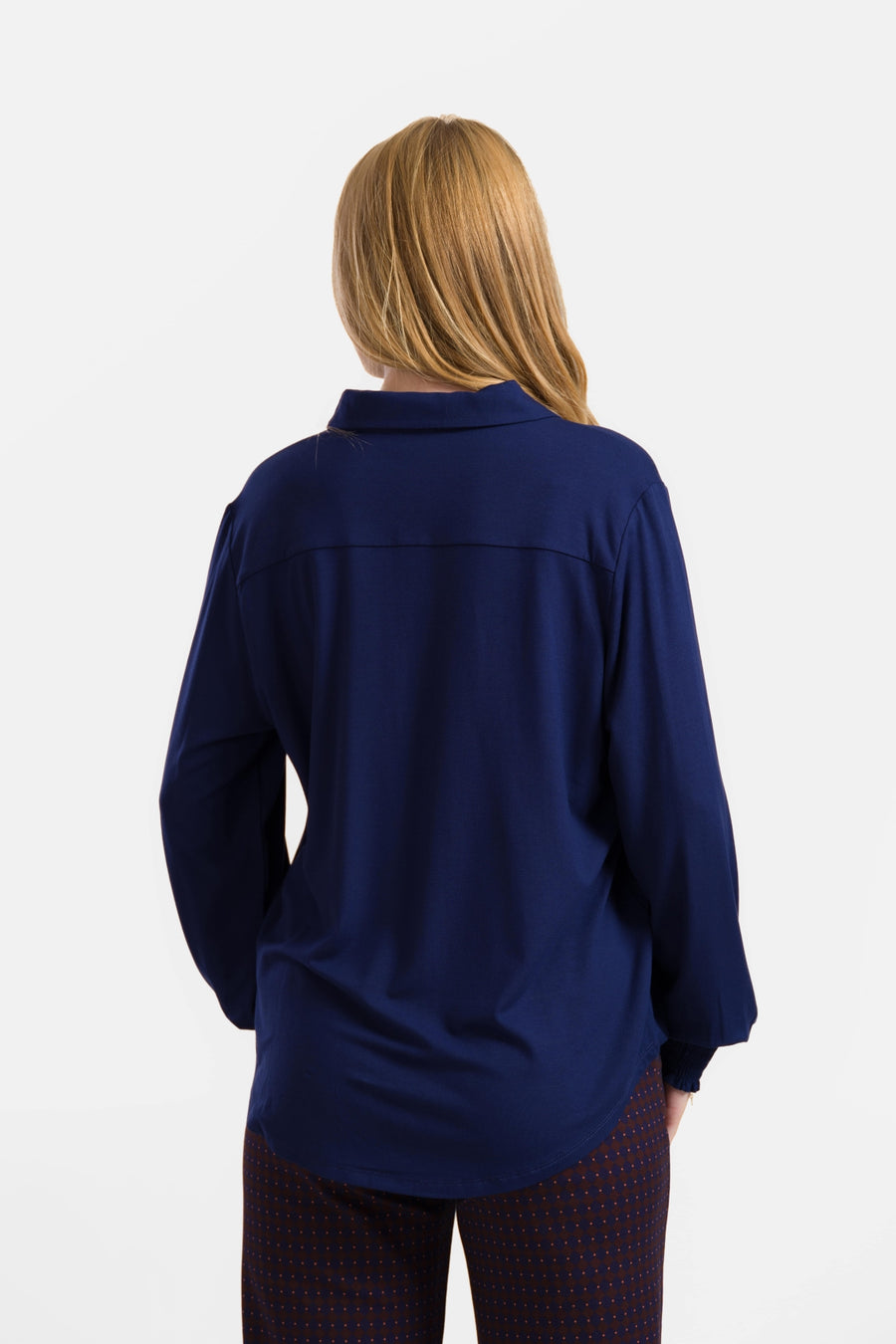 Amy Bluse | Ecovero Uni Blau