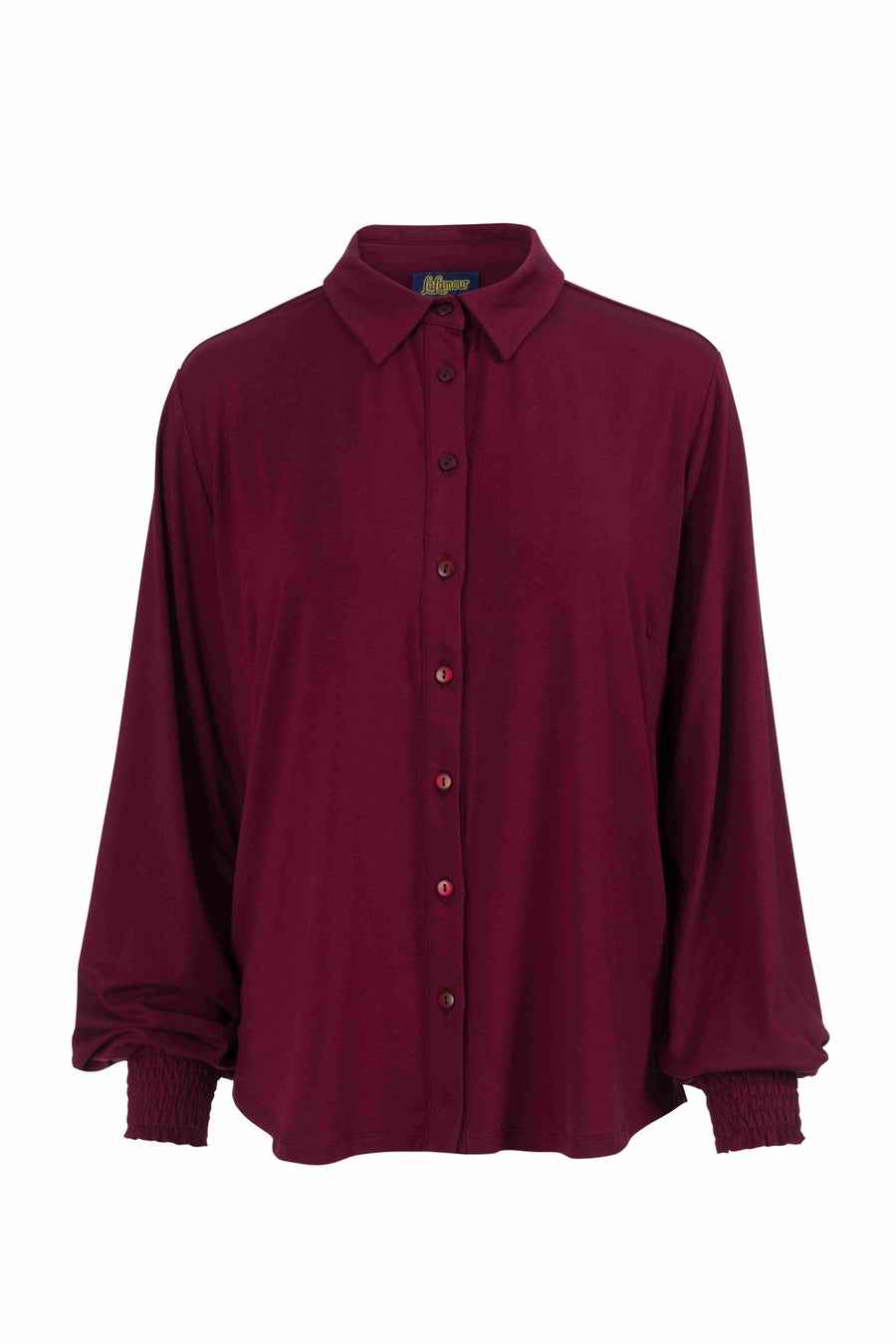 Amy Bluse | Ecovero Plain Bordeaux