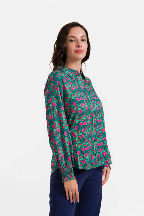 Amy Bluse | Flache Blumen
