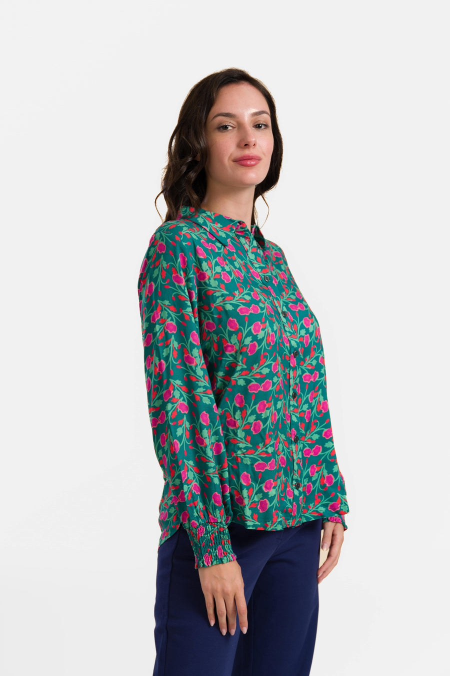 Amy Bluse | Flache Blumen