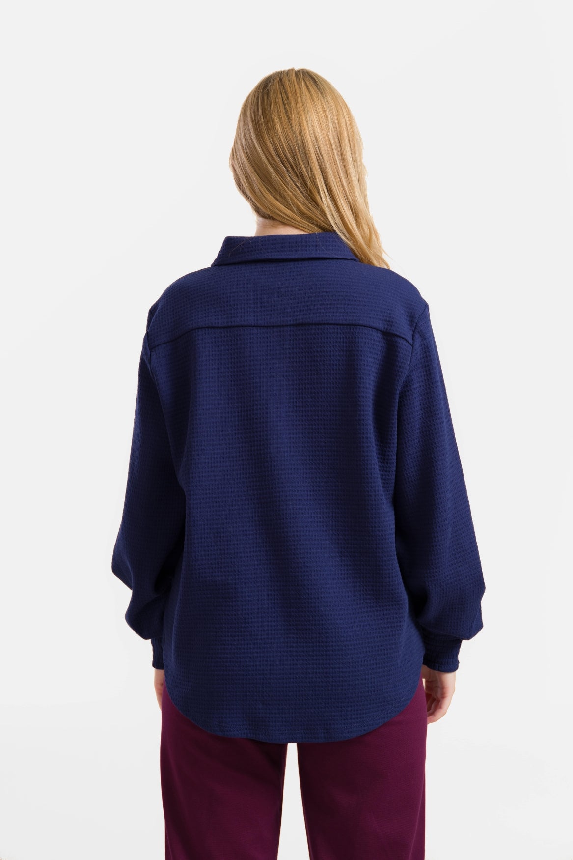 Amy Bluse | Waffelblau