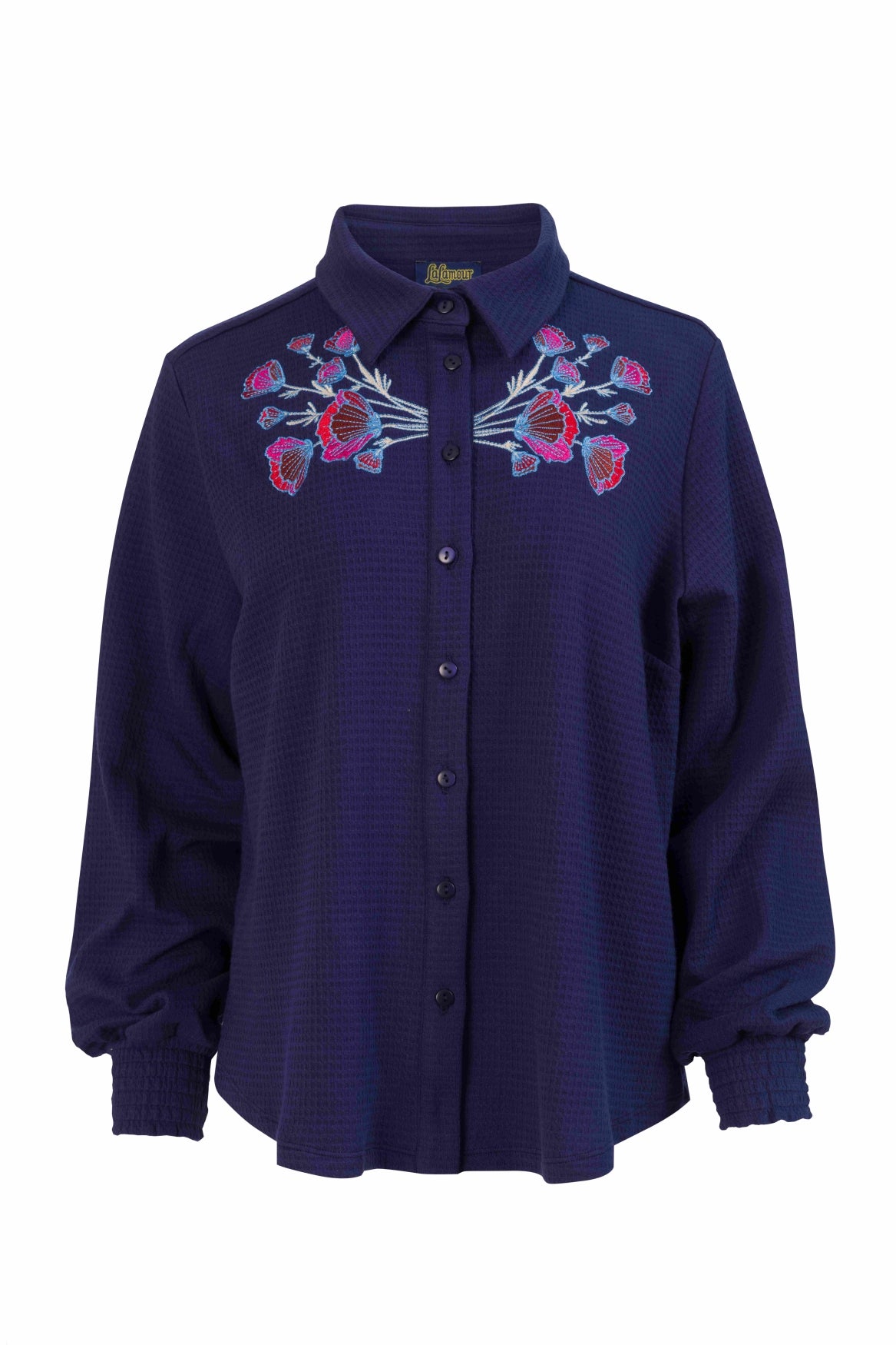 Amy Bluse | Waffelblau