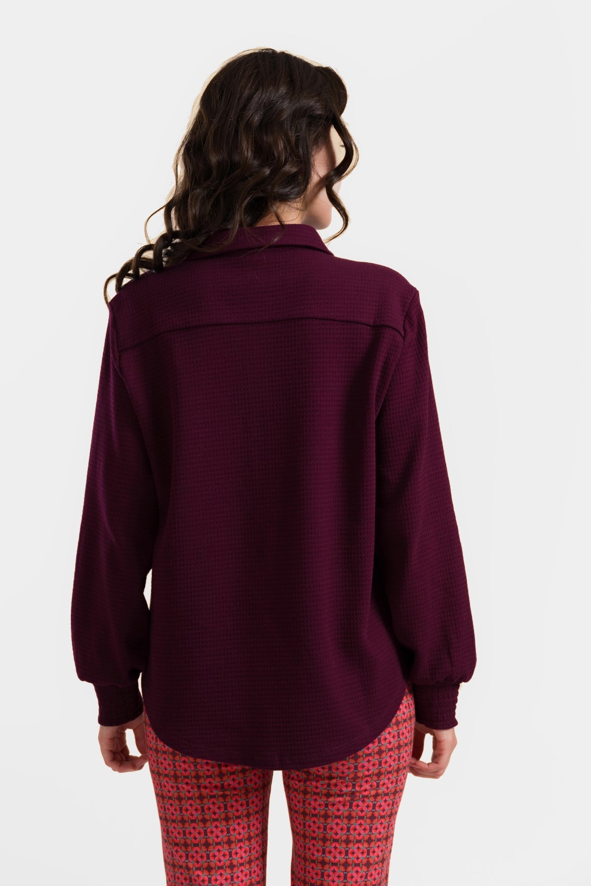 Amy Bluse | Waffel Bordeaux