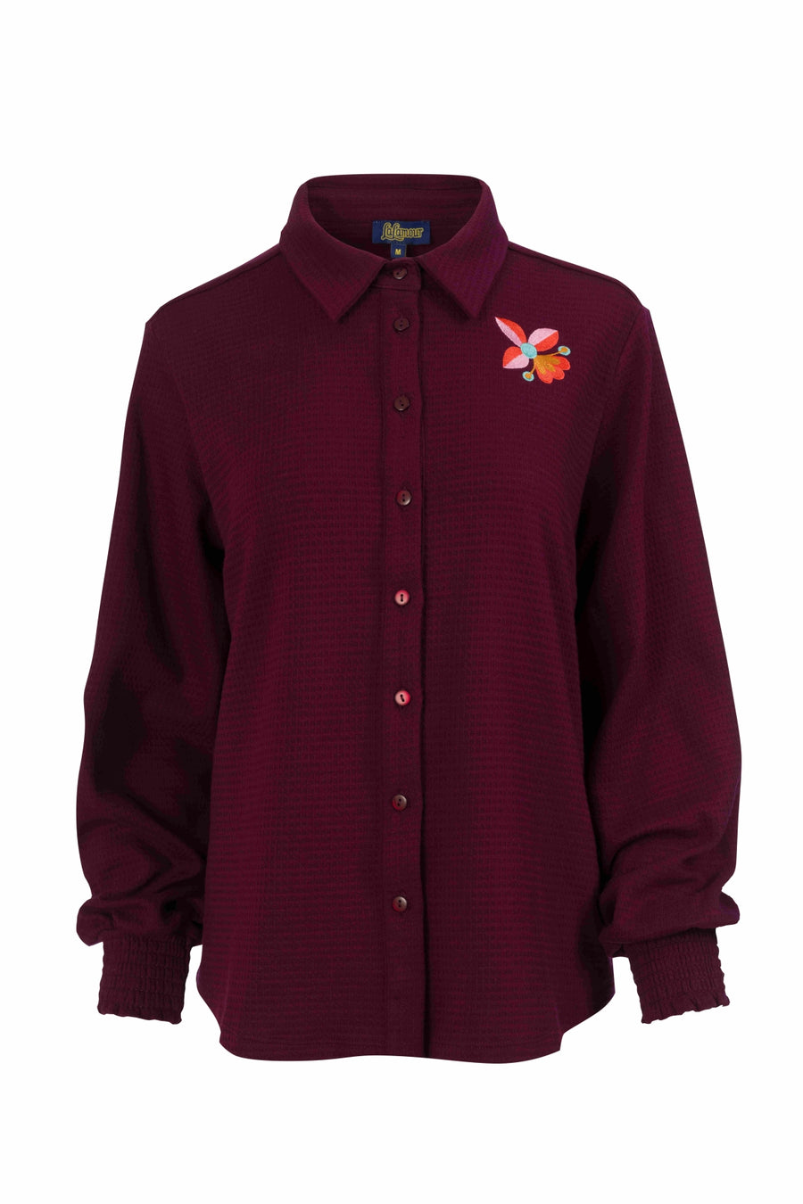 Amy Bluse | Waffel Bordeaux