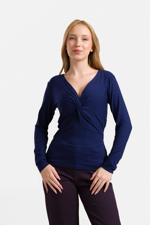 Angela Top | Ecovero Uni Blau