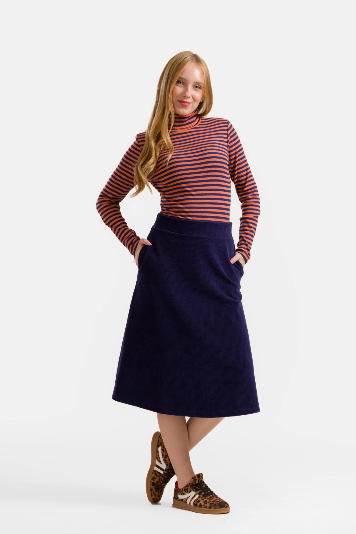 Holly Rock | Rib Velour Navy
